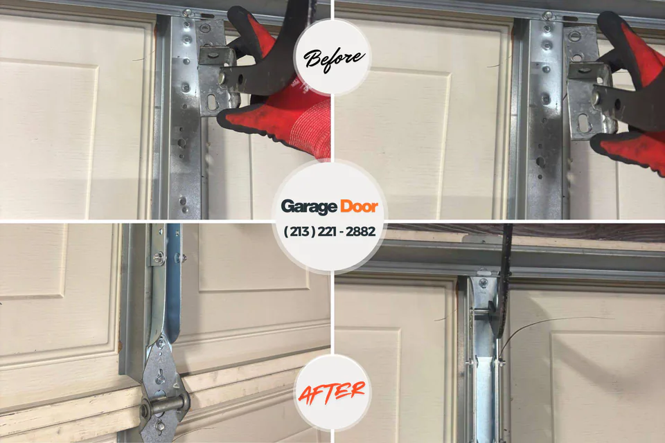 Before and after: garage door repair North Beach Haven, NJ